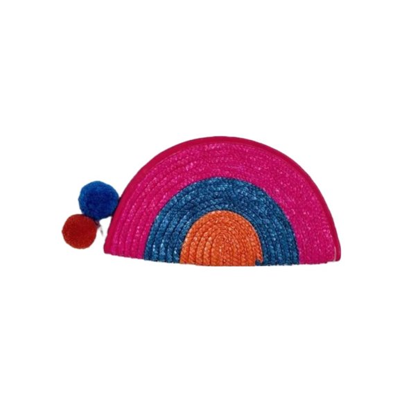 Muche Et Muchette Large Moon Straw Clutch Bag - Picture 3 of 7